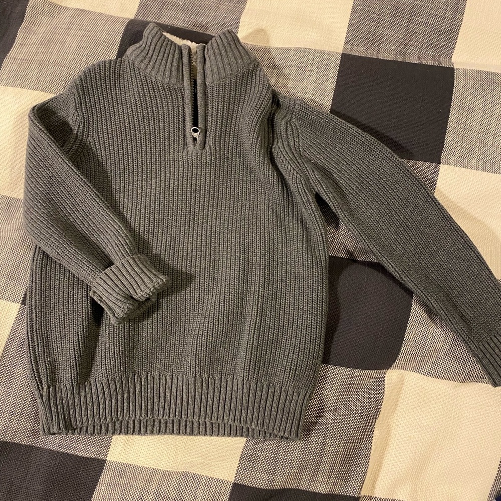 Boys 1/4 zip mock neck sweater